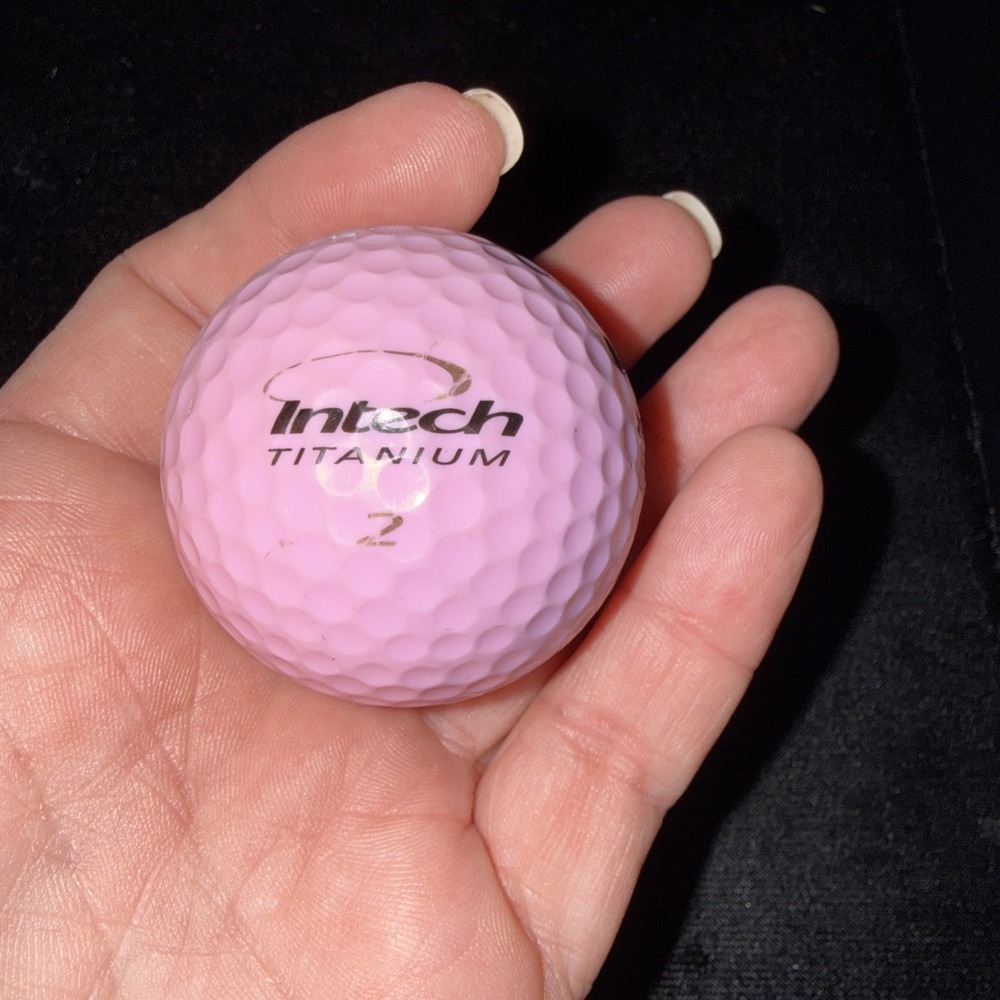 Golf Ball Collectible Embossed Intech Titanium Woman's Pink Scuffed‎ 5388